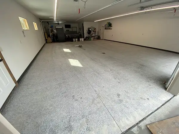 Garage floor before polyurea coating — project 1