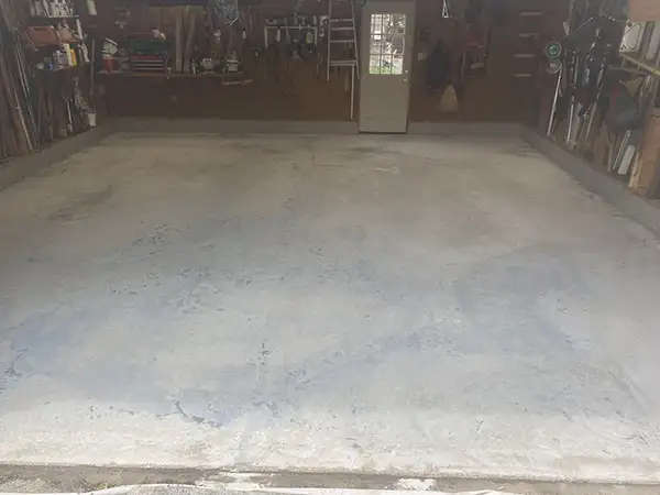 Garage floor before polyurea coating — project 6