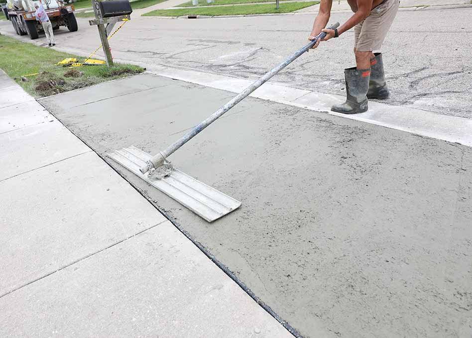 concrete driveway finish