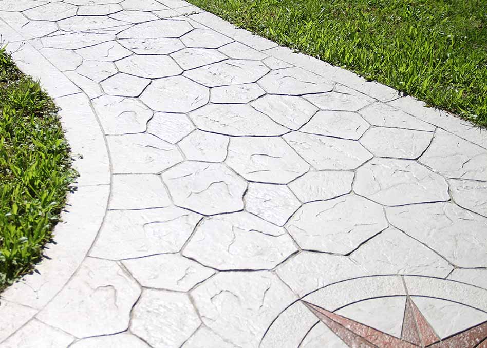 Stamp Concrete Walkway