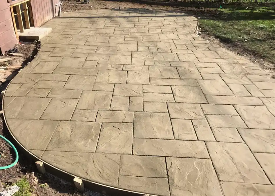 stamped concrete patio